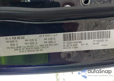 2017 Dodge Charger Police Awd z USA, uszkodzony, nr VIN 2C3CDXKT4HH649880